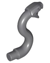 LEGO part Testa di Serpente con Bocca Aperta, Zanne e Collo Curvo con Barra 28588