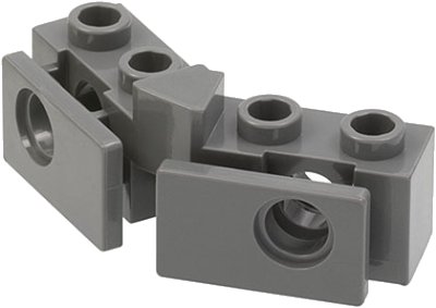 LEGO part Technic, Brick 1 x 2 - 1 x 2 Angled with Bumper Holder, Open Front (2991b)