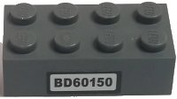 LEGO part Brick 2 x 4 with 'BD60150' Pattern (Sticker) - Set 60150 3001pb146