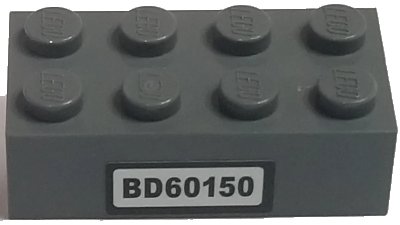 LEGO onderdeel Brick 2 x 4 with 'BD60150' Pattern (Sticker) - Set 60150 (3001pb146)