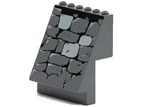 LEGO onderdeel Panel 4 x 6 x 6 Sloped with Stone Wall Pattern 30156pb02