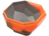 LEGO part Rock 4 x 4 Octagonal Boulder, Bottom with Marbled Trans-Neon Orange Pattern 30294pb01