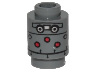 LEGO onderdeel Brick, Round 1 x 1 with SW IG-11 Head Pattern (3062pb067)