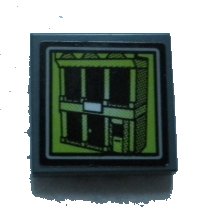 LEGO part Piastrella 2 x 2 con Schermo Video Lima con Costruzione Cella Prigione Disegno (Adesivo) - Set 60139 3068pb1327