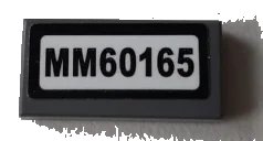 LEGO onderdeel Tile 1 x 2 with 'MM60165' Pattern (Sticker) - Set 60165 (3069pb0839)