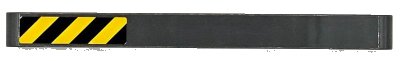LEGO part Technic, Liftarm Dick 1 x 11 mit Schwarzen und gelben Gefahrenstreifen Muster Modell Linke Seite (Aufkleber) - Set 42098 (32525pb047L)