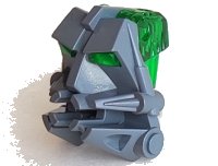 LEGO part Bionicle Head Connector Block 3 x 4 x 1 2/3 with Trans-Green Eye / Brain Stalk (32553 / 32554) 32553c01