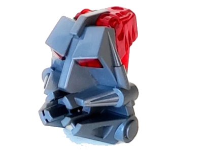 LEGO onderdeel Bionicle Head Connector Block 3 x 4 x 1 2/3 with Trans-Red Eye / Brain Stalk (32553 / 32554) (32553c09)