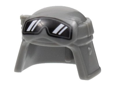 LEGO onderdeel Minifigure, Headgear Helmet SW Imperial Pilot, Raised Forehead with Black Goggles Pattern (36043pb03)