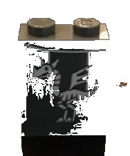 LEGO onderdeel Slope 65 2 x 2 x 2 with Bottom Tube with Dragon Skeleton Pattern (Sticker) - Set 71043 3678bpb117