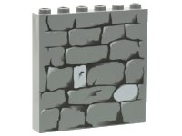LEGO part Brick 1 x 6 x 5 with Stone Wall Pattern 3754pb07