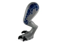 LEGO part Dinosaur Leg Large (Rear) Indoraptor / Baryonyx / Therizinosaurus Left with Pin, Black Claws with Dark Blue Spots Pattern 37674c01pb01
