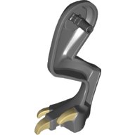 LEGO part Dinosaur Leg Large (Rear) Indoraptor / Baryonyx / Therizinosaurus Right with Pin, Tan Claws Pattern 37675c01pb03