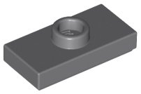 LEGO onderdeel Plate, Modified 1 x 2 with 1 Stud with Groove (Jumper) (3794b)