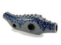 LEGO part Dinosaur Body Indoraptor / Baryonyx / Therizinosaurus with Dark Bluish Gray and Metallic Light Blue Spots Pattern 39039c02pb01
