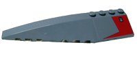 LEGO part Wedge 12 x 3 Left with SW AT-TE Dark Red Access Panel Pattern (Sticker) - Set 7675 42061pb13