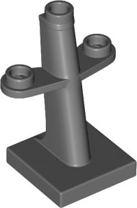 LEGO part Boat, Mast 2 x 2 x 3 Inclined with Stud on Top and Two Sides 4289