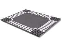 LEGO part Baseplate, Road 32 x 32 6-Stud Crossroad with White Dashed Lines and Crosswalks Pattern 44343px3