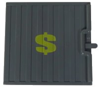 LEGO onderdeel Door Sliding - Type 1 with Yellow Dollar Sign Pattern 4511pb01