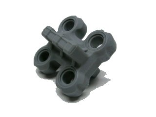 LEGO part Technic, Spike Connector Flexible with Four Holes, Raised Center (45573)