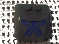 LEGO onderdeel Wedge 4 x 4 x 2/3 Triple Curved with Black Line and Blue Markings Pattern (Sticker) - Set 7962 45677pb071