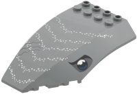 LEGO onderdeel Windscreen 10 x 6 x 2 Curved with Shark Eyes Pattern 45705pb002
