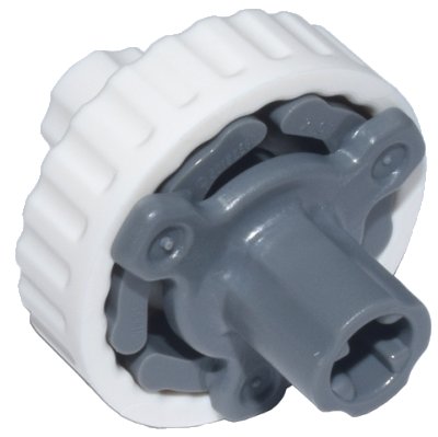 LEGO onderdeel Technic, Clutch Connector with White Outside (46835 / 46834) (46835c01)