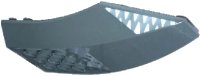 LEGO part Cockpit 10 x 6 x 2 Curved with White Pointed Teeth Pattern on Both Sides (Stickers) - Set 60067 47406pb001