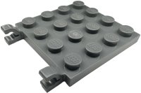 LEGO part Plate, Modified 4 x 4 with 2 Clips (Horizontal Grip) 47998