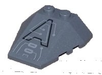 LEGO part Wedge 4 x 4 Triple with Stud Notches with Exo-Force Circuitry Pattern (Sticker) - Set 7705 48933pb007