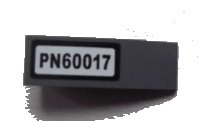 LEGO part Slope, Curved 3 x 1 with 'PN60017' on White Background Pattern (Sticker) - Set 60017 50950pb060