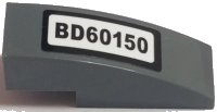 LEGO part Slope, Curved 3 x 1 with 'BD60150' Pattern (Sticker) - Set 60150 50950pb119