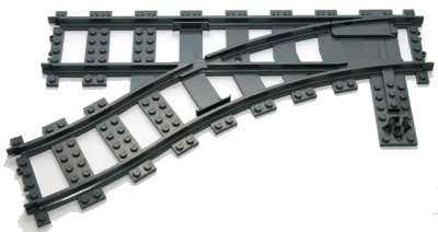 LEGO onderdeel Train, Track Plastic (RC Trains) Switch Point Left (53407)