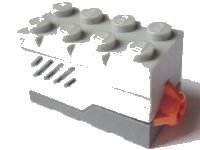 LEGO part Electric, Sound Brick 2 x 4 x 2 with Light Bluish Gray Top and Roaring Animal Sound 55206c02