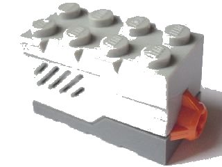 LEGO part Electric, Sound Brick 2 x 4 x 2 with Light Bluish Gray Top and Roaring Animal Sound (55206c02)