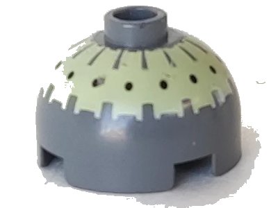 LEGO onderdeel Brick, Round 2 x 2 Dome Top with Black Spots on Bright Light Yellow Pattern (Buzz Droid) (553px3)