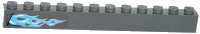 LEGO part Brick 1 x 12 with Dark Azure and White Flame Pattern on Left (Sticker) - Set 70129 6112pb011L