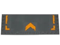 LEGO onderdeel Tile, Modified 6 x 16 with Studs on Edges with Yellow Worn Arrow and Stripes on Sides Pattern (Stickers) - Set 75171 6205pb006