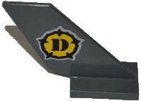 LEGO part Tail Shuttle with Dino Logo Pattern on Both Sides (Stickers) - Sets 5886 / 5888 6239pb036