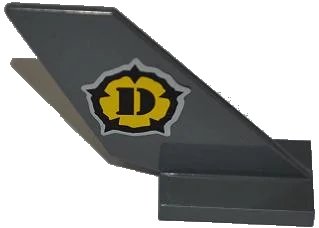 LEGO onderdeel Tail Shuttle with Dino Logo Pattern on Both Sides (Stickers) - Sets 5886 / 5888 (6239pb036)