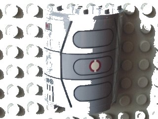 LEGO onderdeel Cylinder Half 2 x 4 x 4 with SW Escape Pod Pattern (Sticker) - Set 8039 (6259pb013)