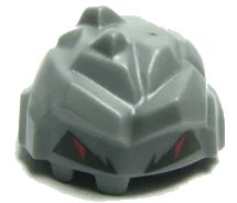LEGO onderdeel Head Rock Monster, Jaw Upper (Type I) with Black Eyes Pattern (64785pb01)