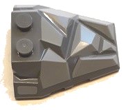 LEGO part Wedge 4 x 4 Fractured Polygon Top with Light Bluish Gray Facets Pattern 64867pb04