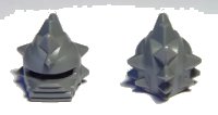 LEGO onderdeel Minifigure, Headgear Helmet Spiked with Flat Chin Protector 85944