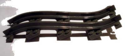 LEGO part Train, Track Plastic, Narrow, Ramp, 5 Bricks Elevation (85977)