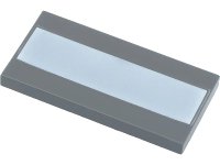 LEGO part Tile 2 x 4 with White Stripe Pattern 87079pb0821