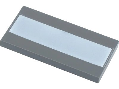LEGO onderdeel Tile 2 x 4 with White Stripe Pattern (87079pb0821)