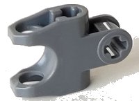 LEGO part Technic, Axle Connector 2 x 3 with Ball Joint Socket - Closed Sides, Angled Forks with Open Axle Holes 89652