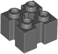 LEGO part Brick, Modified 2 x 2 with Channels and Axle Hole 90258