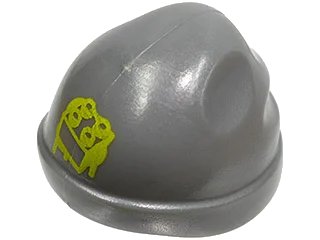 LEGO onderdeel Minifigure, Headgear Cap, Beanie with Lime Brick Graffiti Pattern (90541pb01)